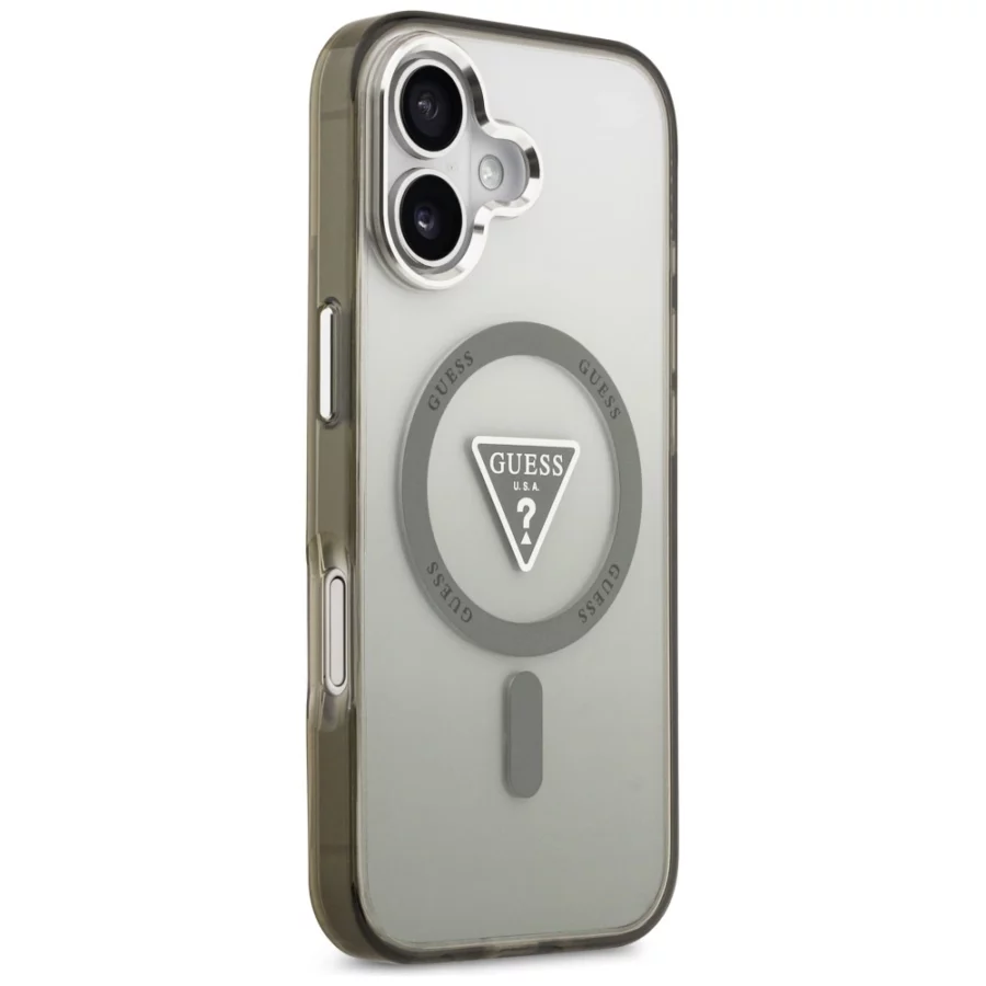 Etui Guess IML Gradient Triangle Logo MagSafe na iPhone 17 - oliwkowe