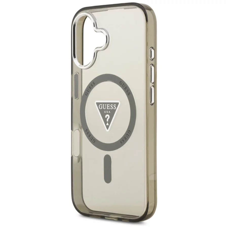 Etui Guess IML Gradient Triangle Logo MagSafe na iPhone 17 - oliwkowe