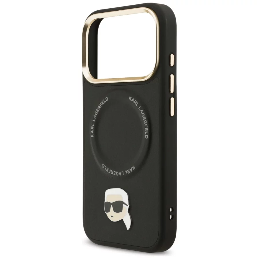 Etui Karl Lagerfeld Big Strap Karl Metal Logo MagSafe na iPhone 17 Pro - czarne