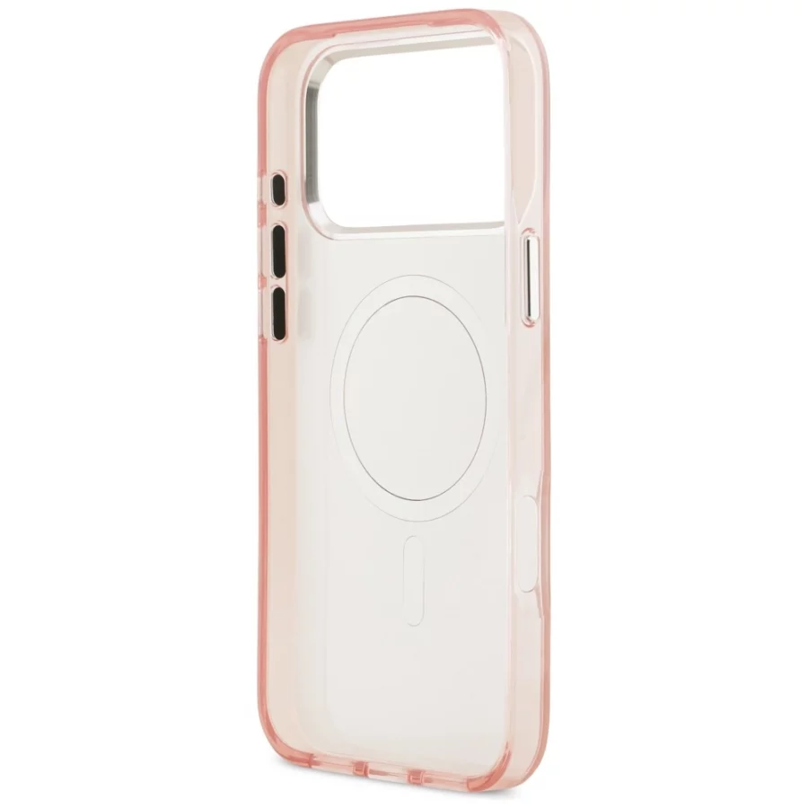 Etui Karl Lagerfeld IML Aquarelle Choupette & Logo MagSafe na iPhone 17 Pro - różowe