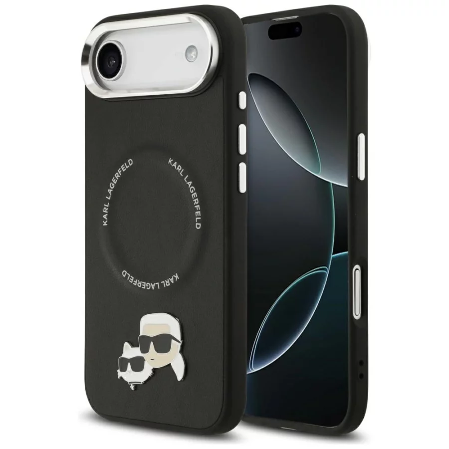 Etui Karl Lagerfeld Karl & Choupette Pins MagSafe na iPhone Air - czarne
