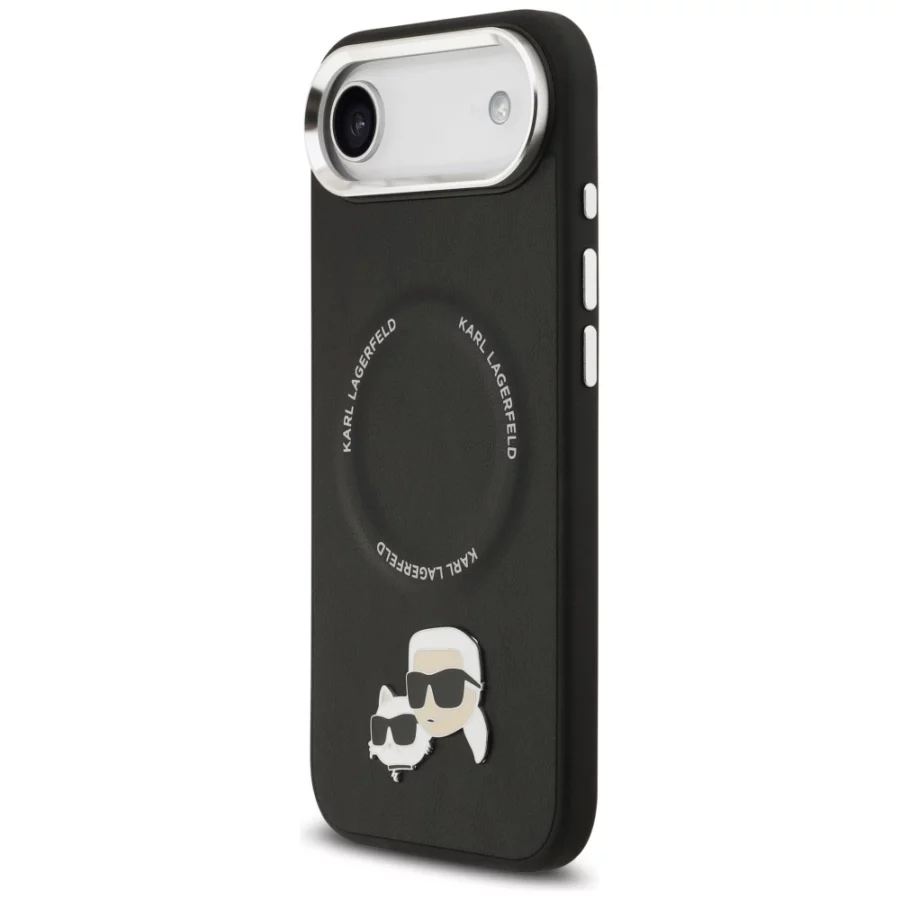 Etui Karl Lagerfeld Karl & Choupette Pins MagSafe na iPhone Air - czarne