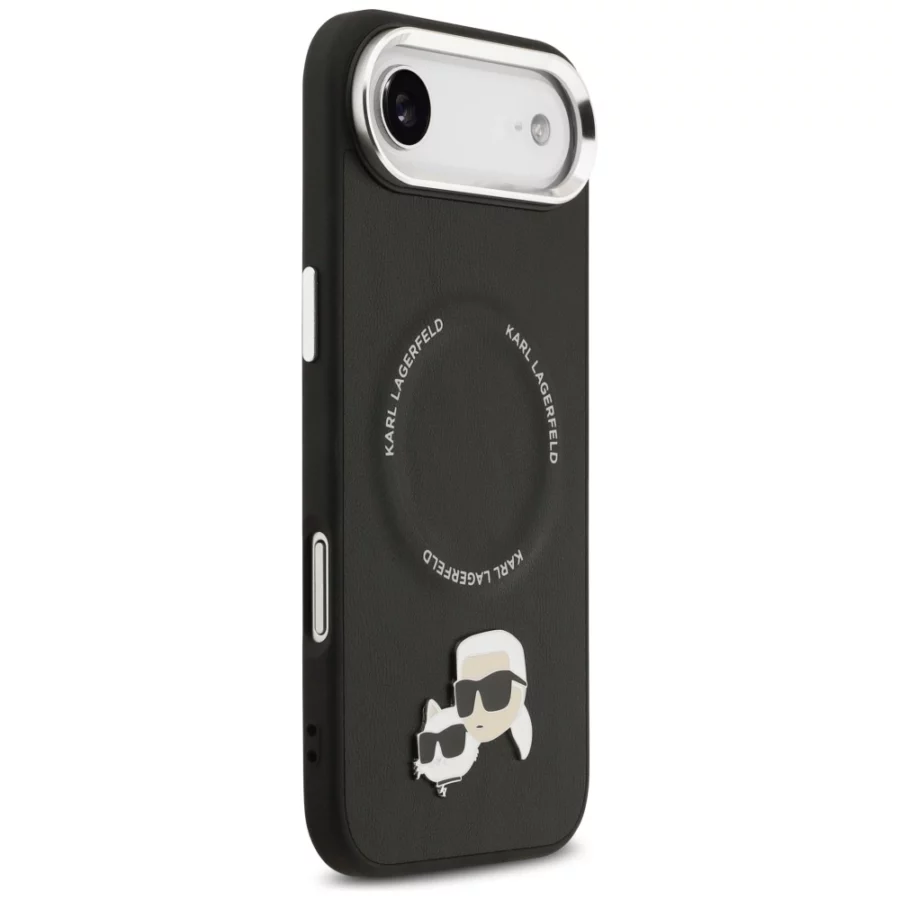 Etui Karl Lagerfeld Karl & Choupette Pins MagSafe na iPhone Air - czarne