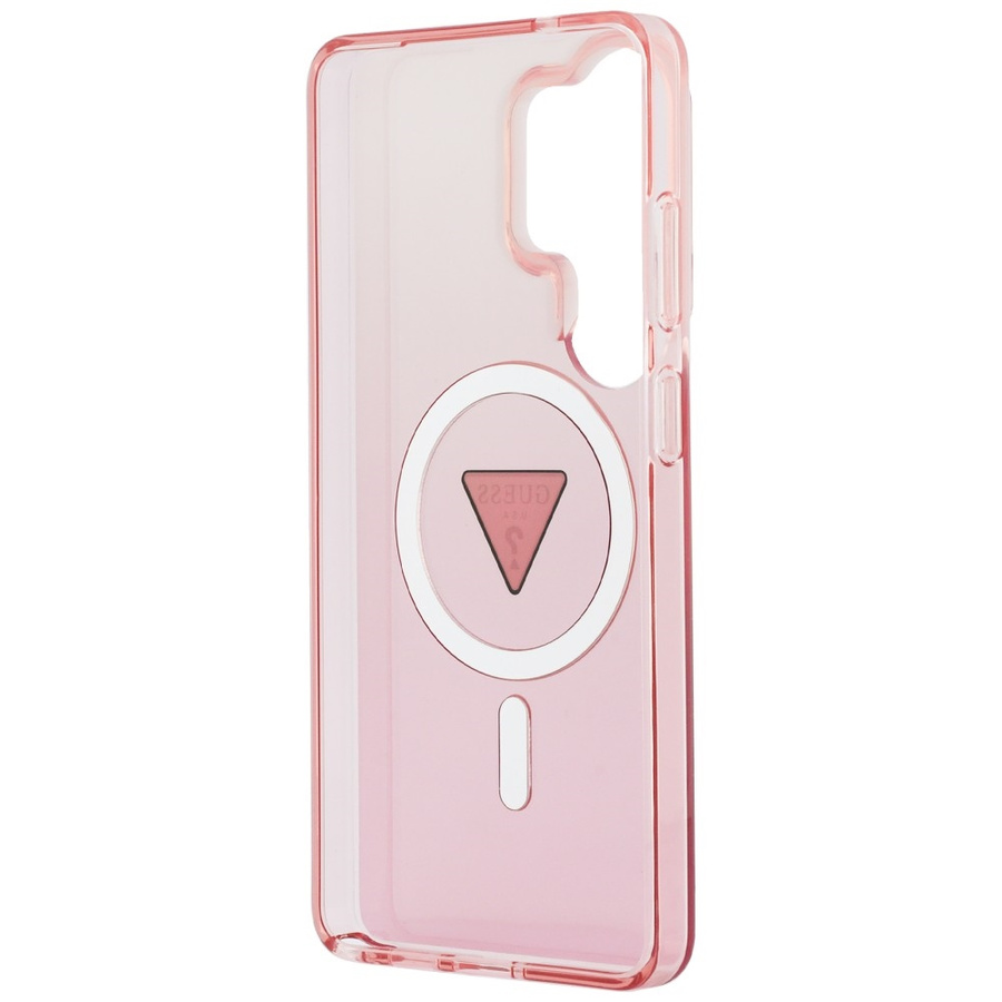 Etui Guess IML Gradient Triangle MagSafe do Samsung Galaxy S26 Ultra różowy