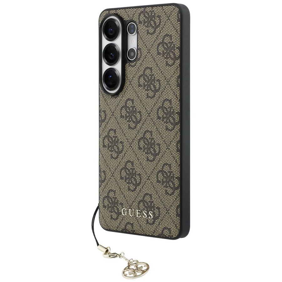 Etui Guess 4G Classic Logo Charm MagSafe do Samsung Galaxy S26 Ultra brązowy