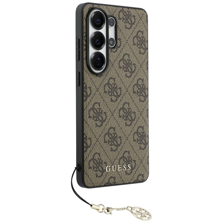 Etui Guess 4G Classic Logo Charm MagSafe do Samsung Galaxy S26 Ultra brązowy