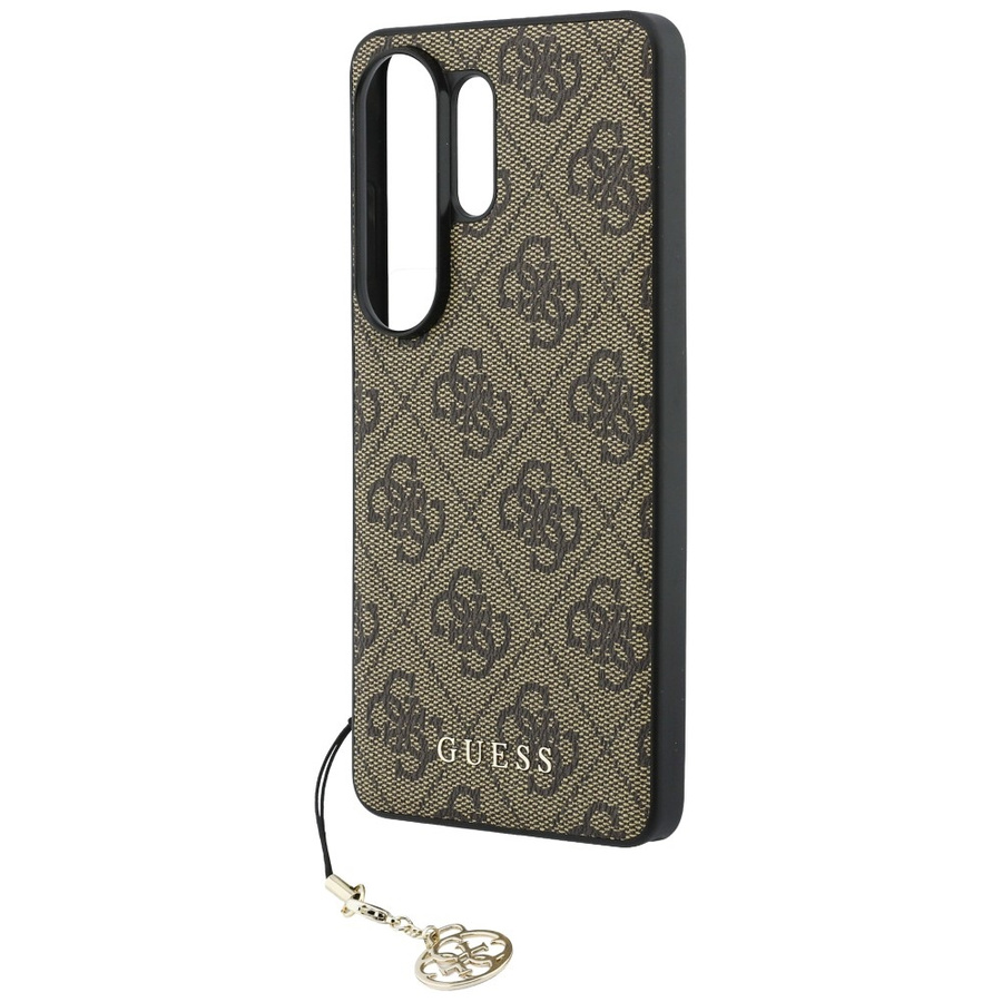 Etui Guess 4G Classic Logo Charm MagSafe do Samsung Galaxy S26 Ultra brązowy