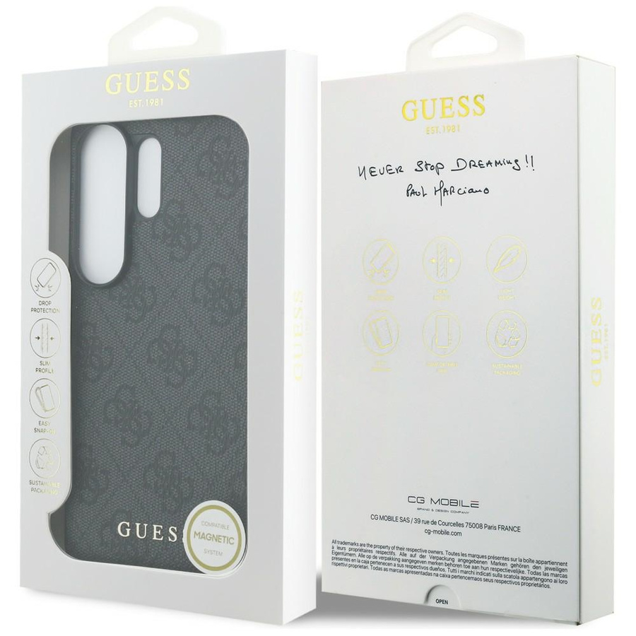 Etui Guess 4G Classic Logo Charm MagSafe do Samsung Galaxy S26 Ultra czarny
