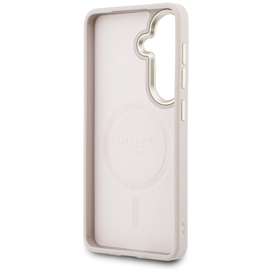 Etui Guess 4G Embossed Ring MagSafe do   Samsung Galaxy S26 Plus różowy