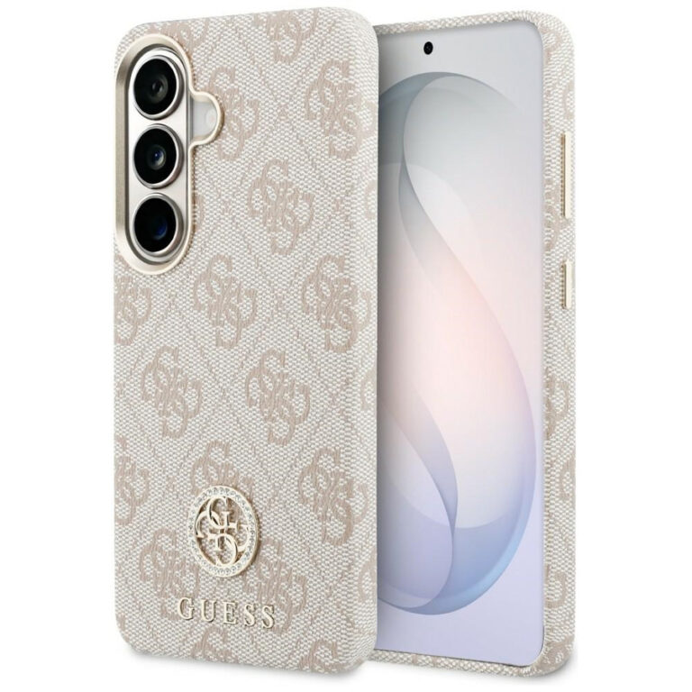 Etui Guess 4G Rhinestone Round Logo      MagSafe do Samsung Galaxy S26 różowy
