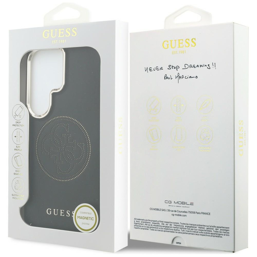 Etui Guess Perforated Logo MagSafe do    Samsung Galaxy S26 Ultra czarny