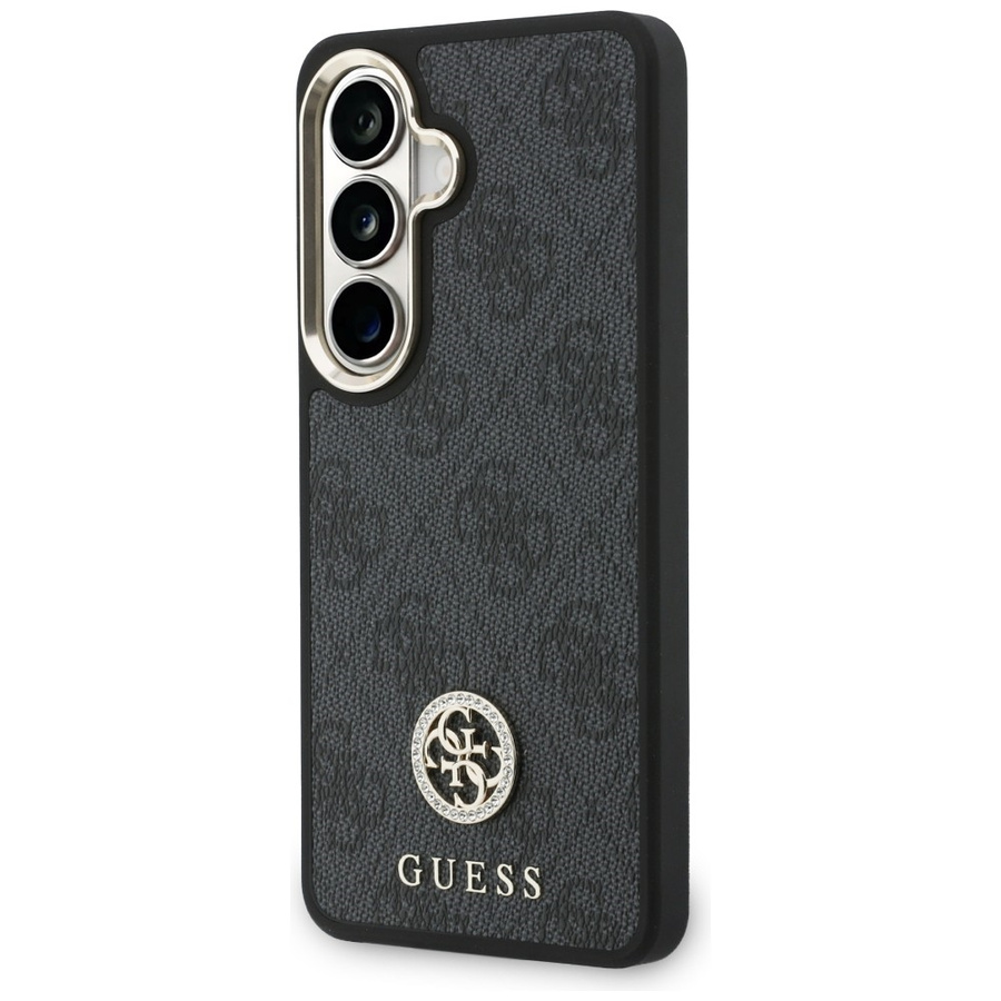 Zestaw Etui + Smycz Guess 4G Big         Rhinestone Triangle Strap MagSafe do Samsung Galaxy S26 czarny