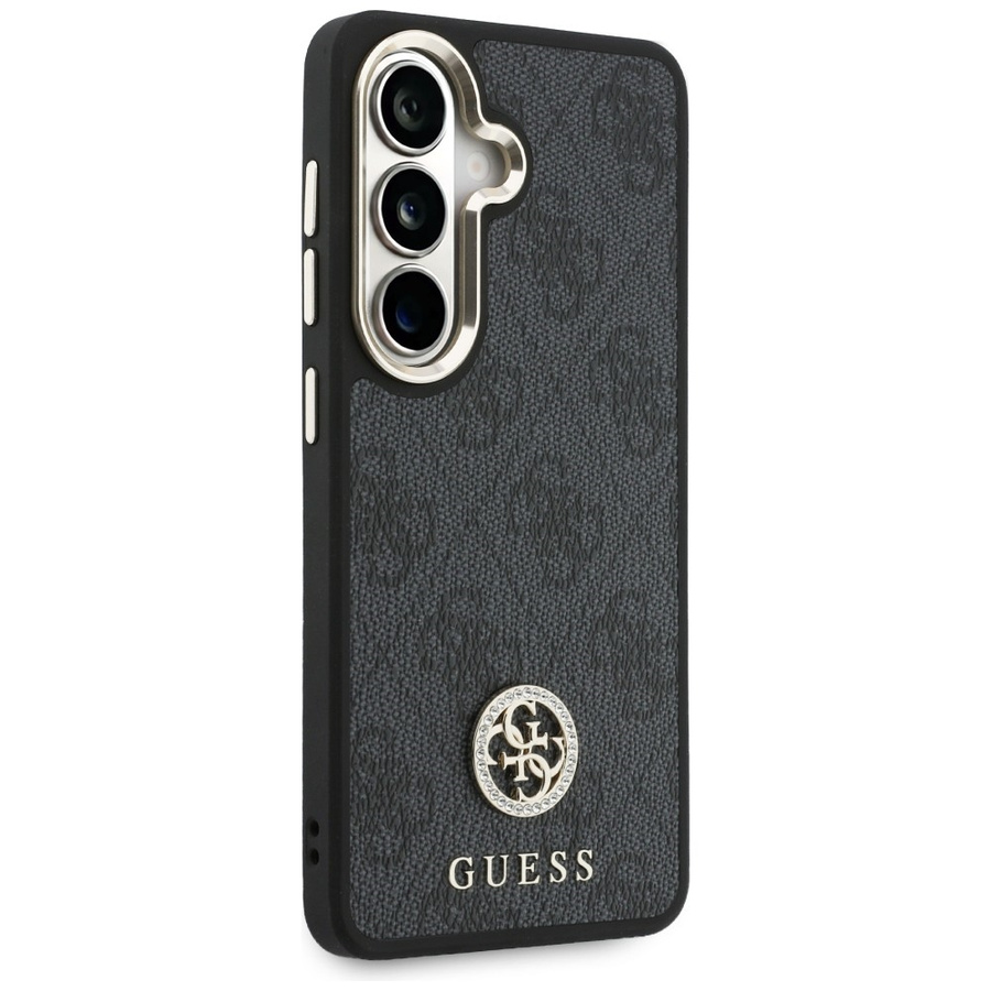 Zestaw Etui + Smycz Guess 4G Big         Rhinestone Triangle Strap MagSafe do Samsung Galaxy S26 czarny