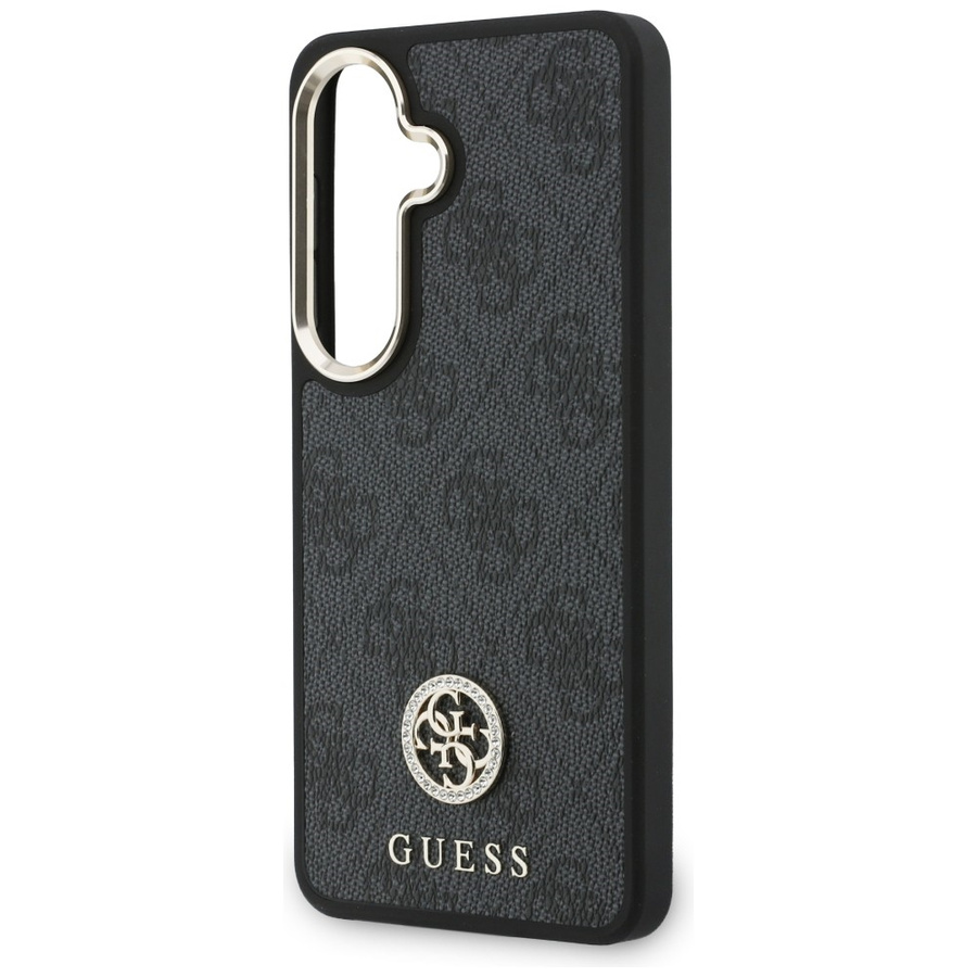 Zestaw Etui + Smycz Guess 4G Big         Rhinestone Triangle Strap MagSafe do Samsung Galaxy S26 czarny