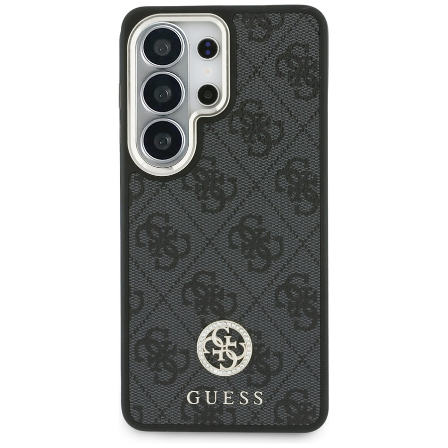 Zestaw Etui + Smycz Guess 4G Big         Rhinestone Triangle Strap MagSafe do Samsung Galaxy S26 Ultra czarny