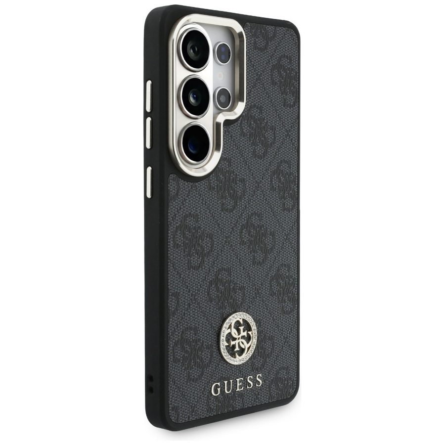 Zestaw Etui + Smycz Guess 4G Big         Rhinestone Triangle Strap MagSafe do Samsung Galaxy S26 Ultra czarny