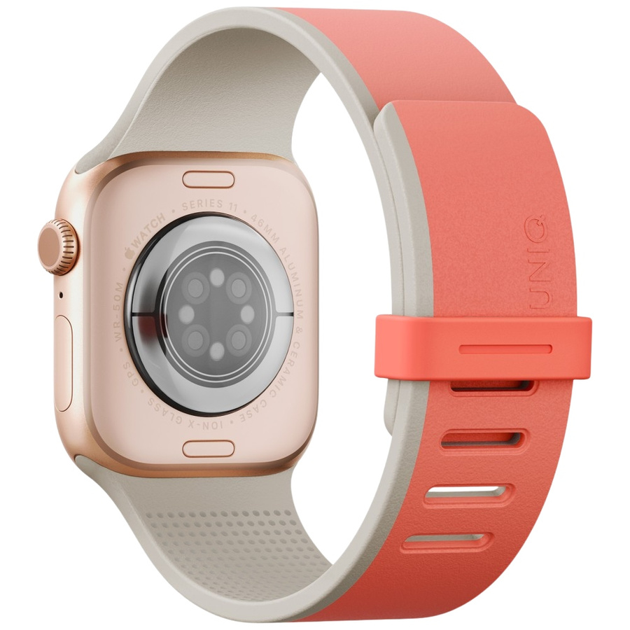 Pasek UNIQ Revix IV Premium do Apple     Watch 49/46/45/44mm Edition Reversible Magnetic różowy-beżowy