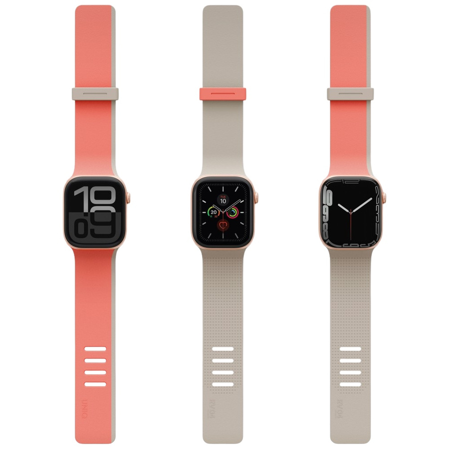 Pasek UNIQ Revix IV Premium do Apple     Watch 49/46/45/44mm Edition Reversible Magnetic różowy-beżowy