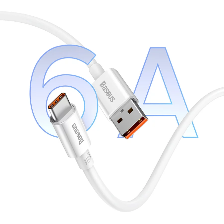 Kabel Baseus Superior Series USB-A - USB-C 100W 1m - biały