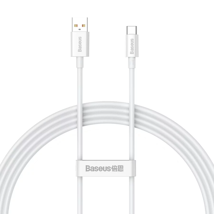 Kabel Baseus Superior Series USB-A - USB-C 100W 1,5m - biały
