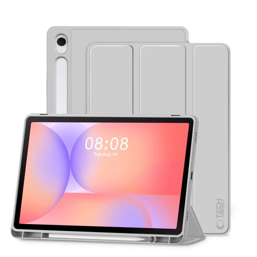 Etui Tech-Protect SmartCase Pen na Samsung Galaxy Tab S9 11.0 / S9 FE / S10 FE / S10 Lite 10.9 X710 / X716B / X510 / X516B / X520 / X526 / X400 / X406B - szare