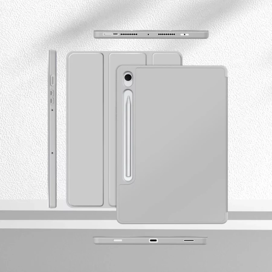 Etui Tech-Protect SmartCase Pen na Samsung Galaxy Tab S9 11.0 / S9 FE / S10 FE / S10 Lite 10.9 X710 / X716B / X510 / X516B / X520 / X526 / X400 / X406B - szare