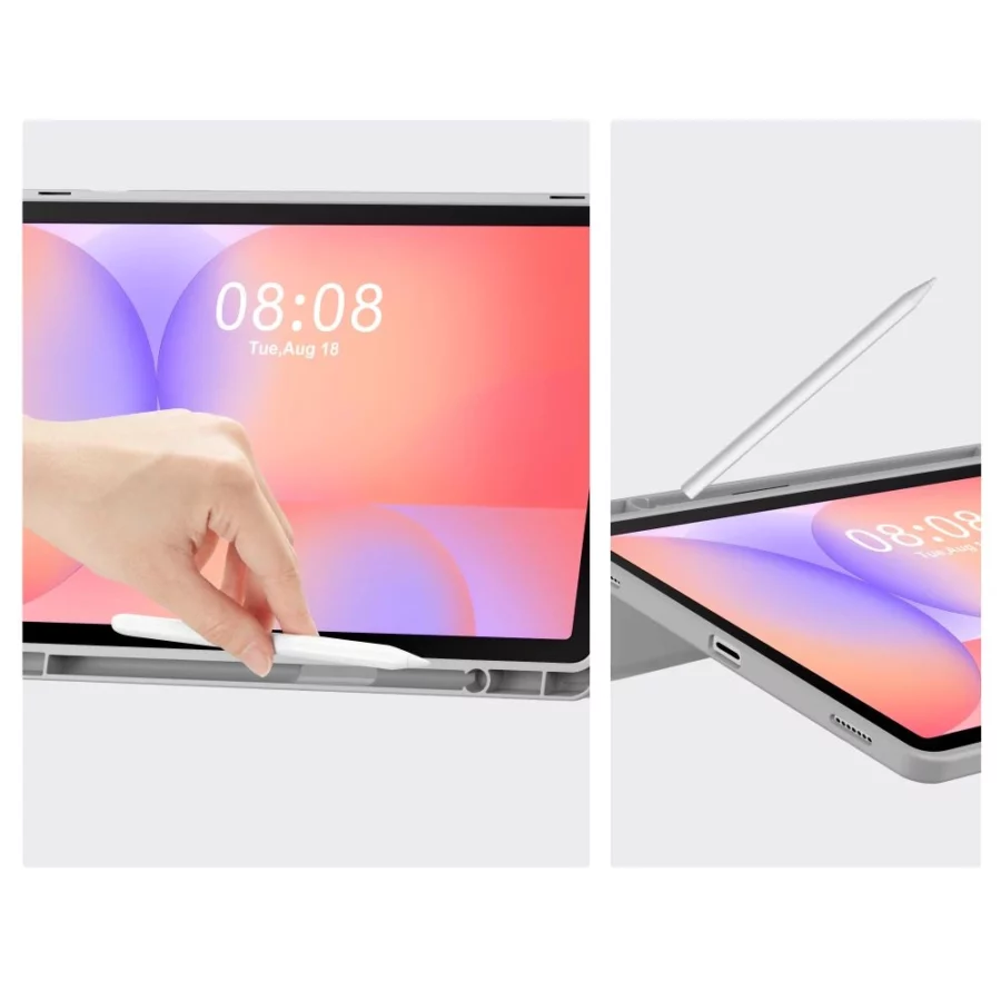 Etui Tech-Protect SmartCase Pen na Samsung Galaxy Tab S9 11.0 / S9 FE / S10 FE / S10 Lite 10.9 X710 / X716B / X510 / X516B / X520 / X526 / X400 / X406B - szare