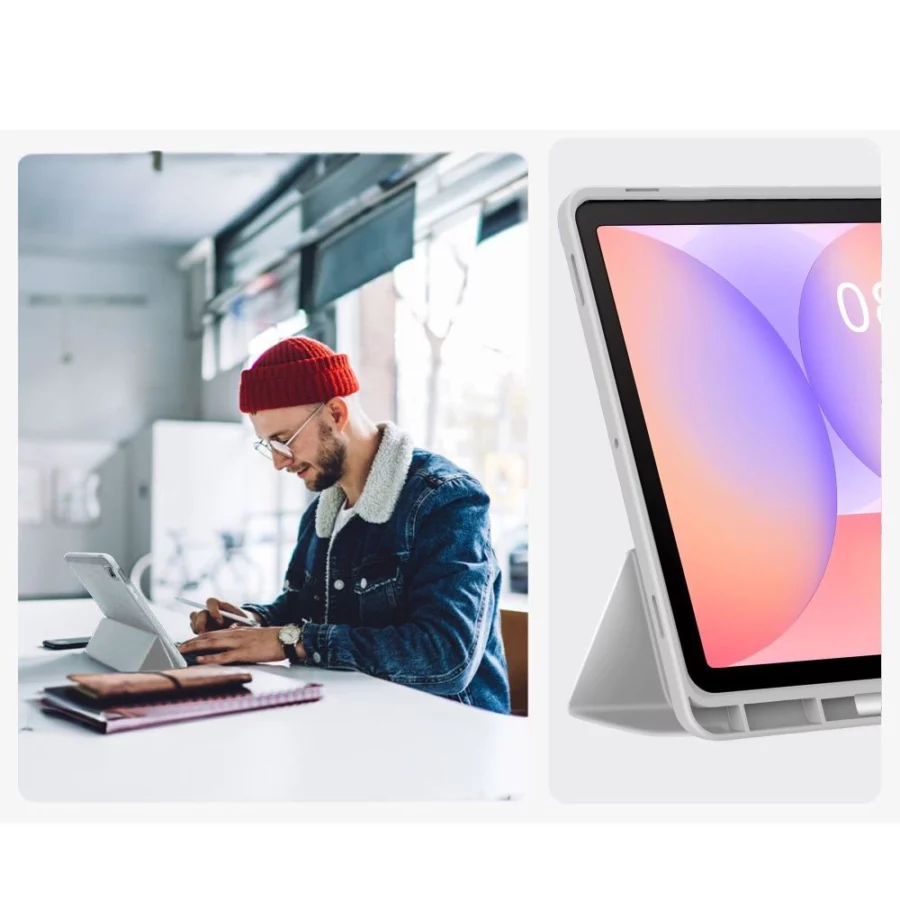 Etui Tech-Protect SmartCase Pen na Samsung Galaxy Tab S9 11.0 / S9 FE / S10 FE / S10 Lite 10.9 X710 / X716B / X510 / X516B / X520 / X526 / X400 / X406B - szare