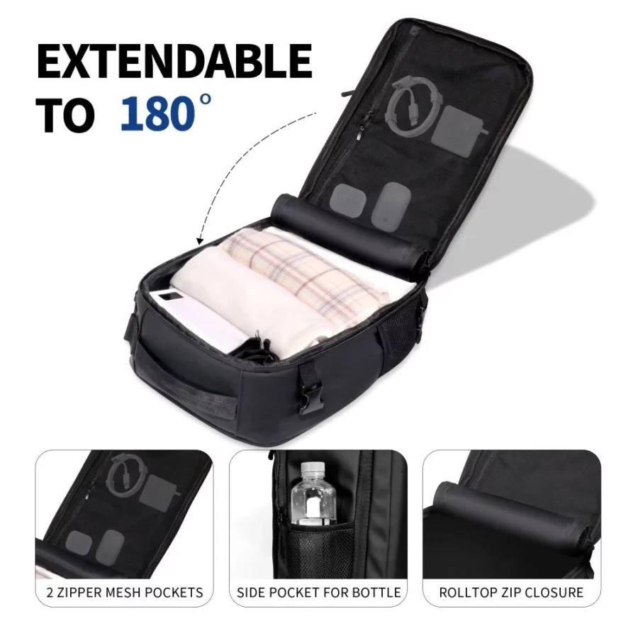 Plecak Tech-Protect Defender S50 do Ryanair & Wizzar, na laptopa 20L - czarny