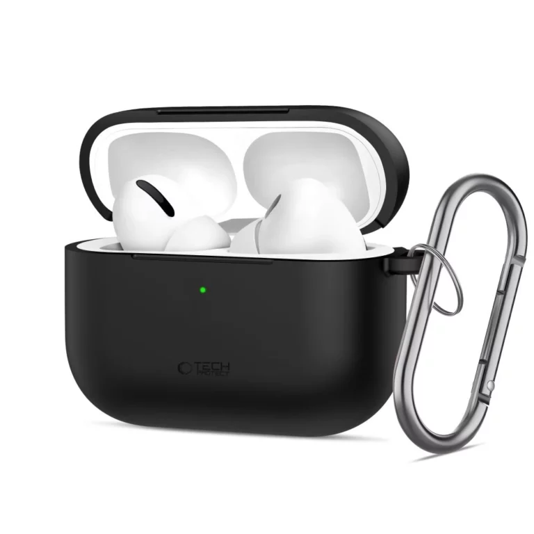 Etui Tech-Protect Silicone Hook na AirPods Pro 3 - czarne