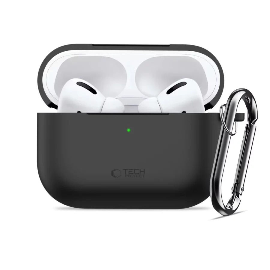 Etui Tech-Protect Silicone Hook na AirPods Pro 3 - czarne