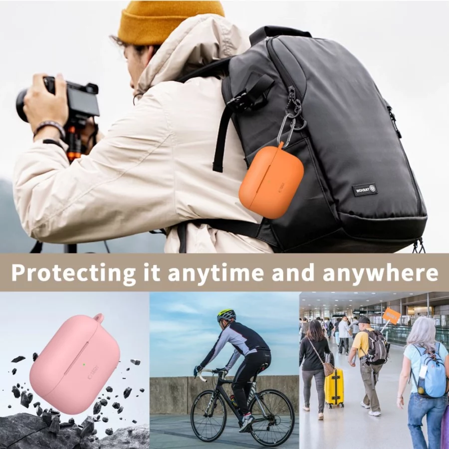 Etui Tech-Protect Silicone Hook na AirPods Pro 3 - czarne