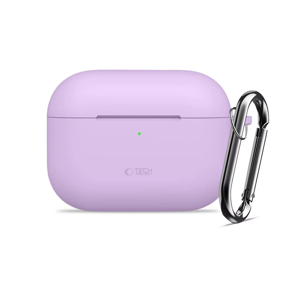 Etui Tech-Protect Silicone Hook na AirPods Pro - fioletowe