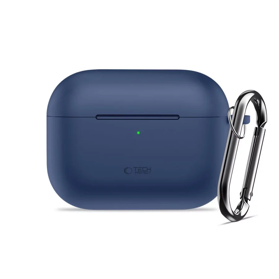 Etui Tech-Protect Silicone Hook na AirPods Pro - granatowe