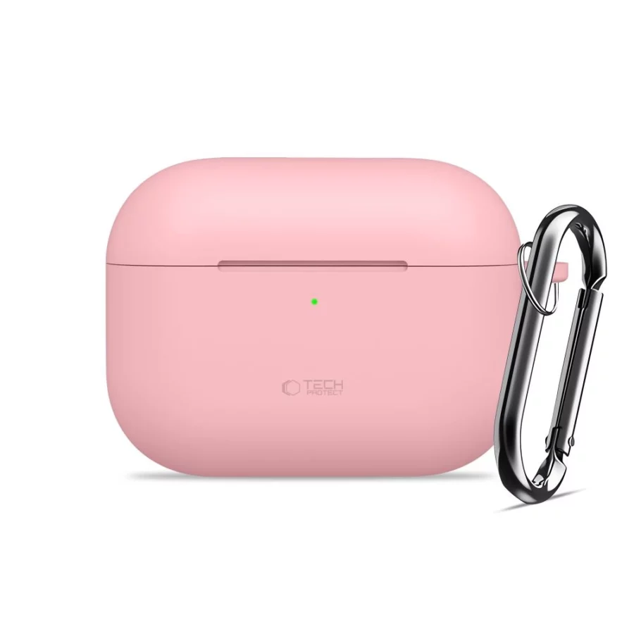 Etui Tech-Protect Silicone Hook na AirPods Pro - różowe
