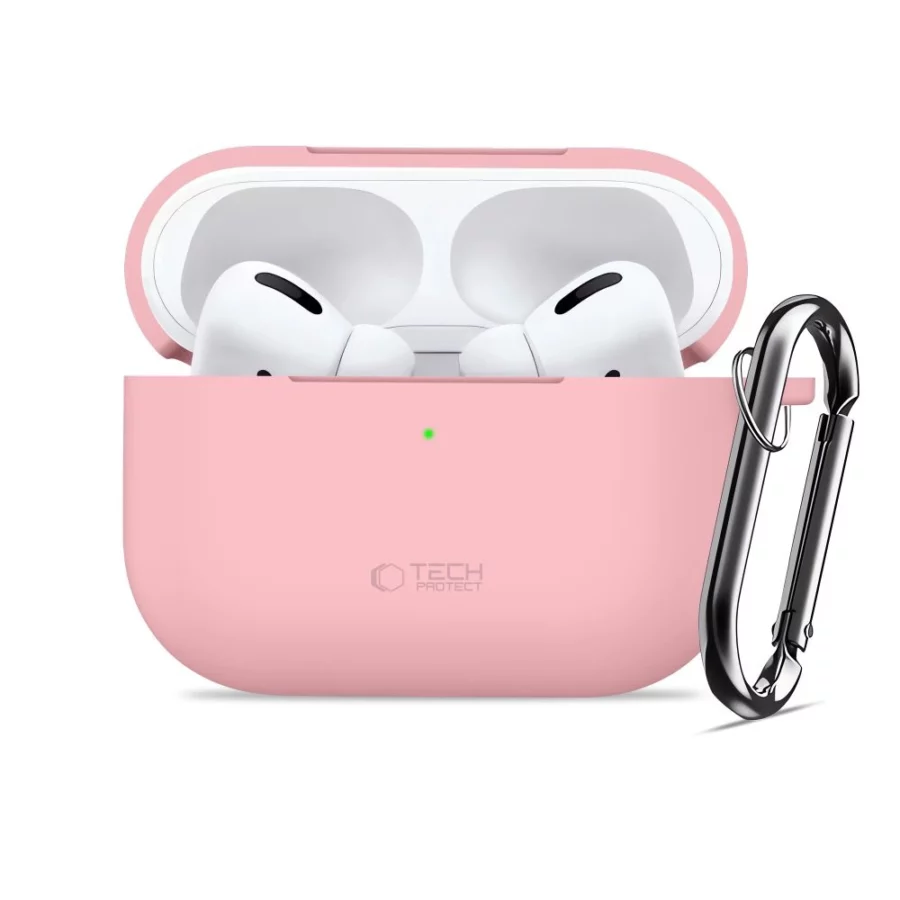 Etui Tech-Protect Silicone Hook na AirPods Pro - różowe