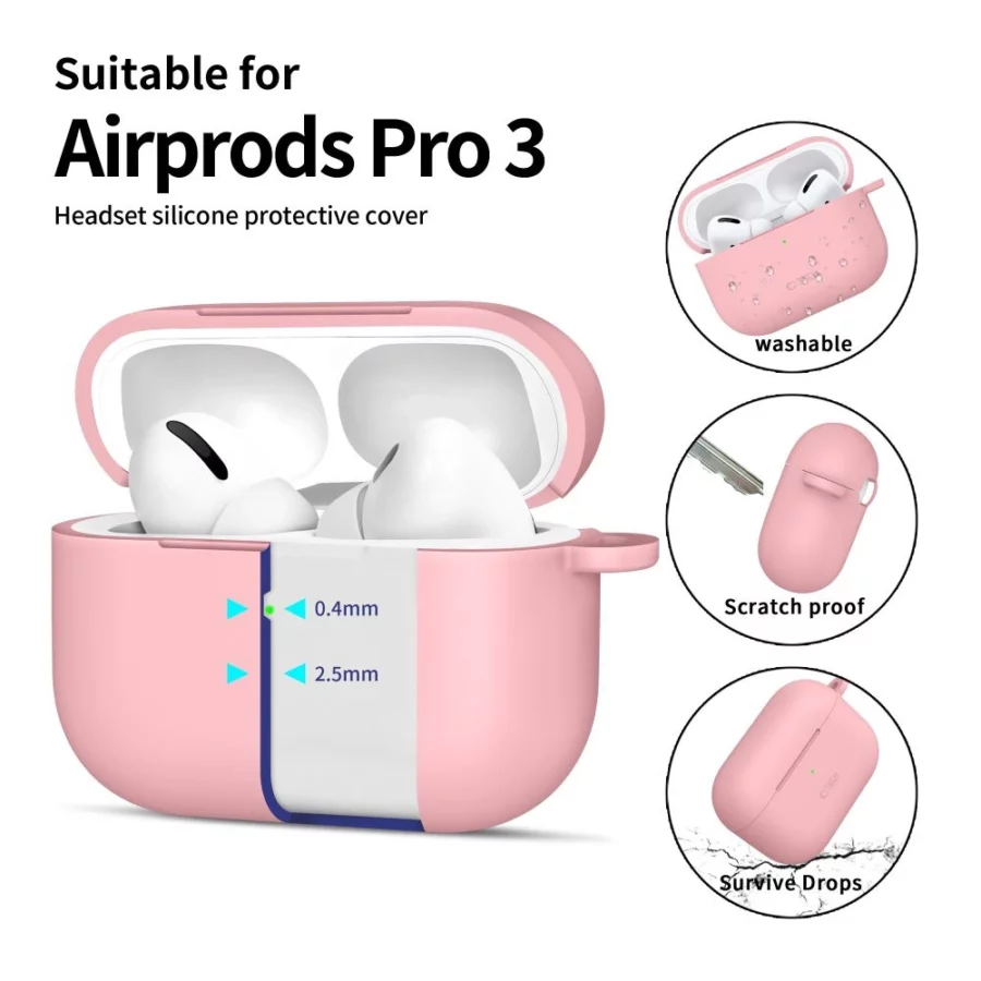 Etui Tech-Protect Silicone Hook na AirPods Pro - różowe