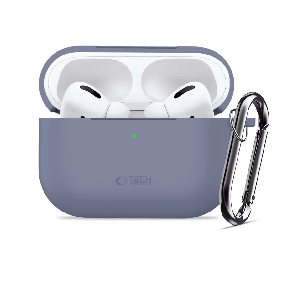 Etui Tech-Protect Silicone Hook na AirPods Pro - niebieskie