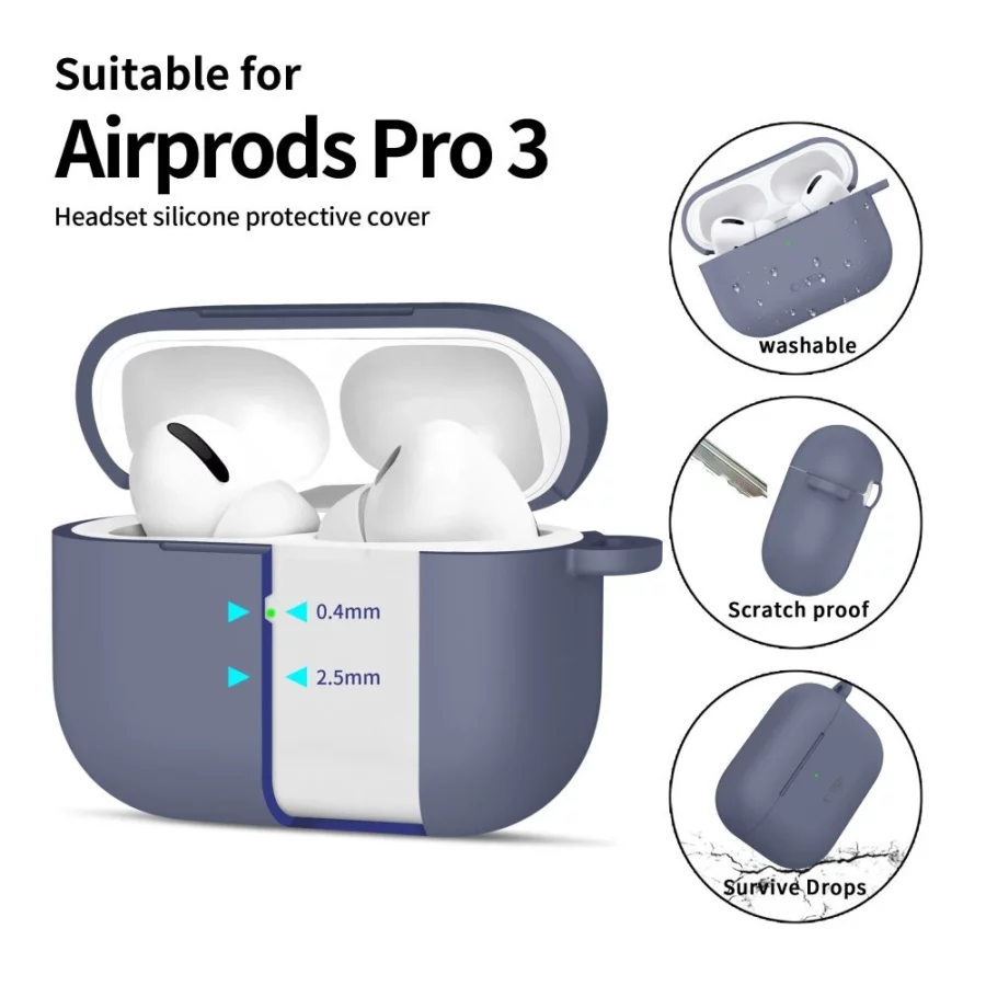 Etui Tech-Protect Silicone Hook na AirPods Pro - niebieskie