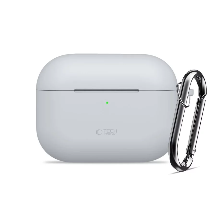 Etui Tech-Protect Silicone Hook na AirPods Pro - szare