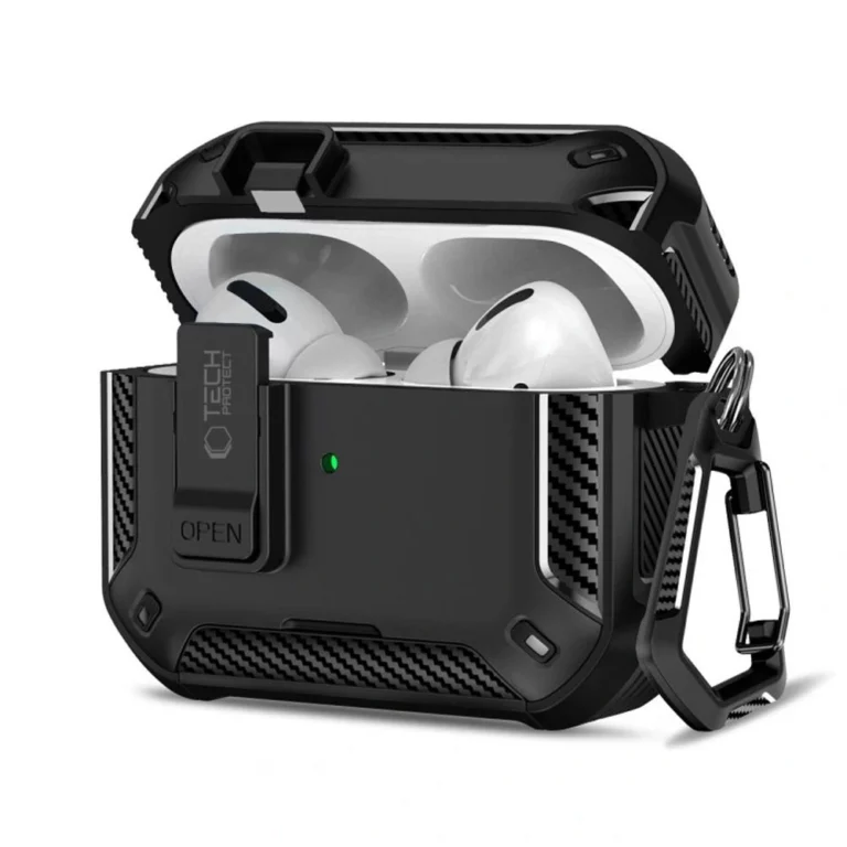 Etui Tech-Protect Carbonox MagSafe na AirPods Pro - czarne