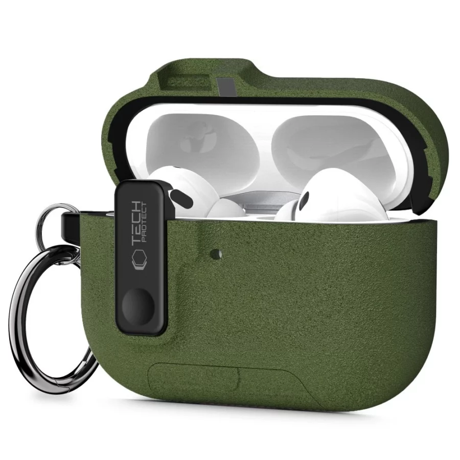 Etui Tech-Protect Slim Hook na AirPods Pro 3 - Zielone