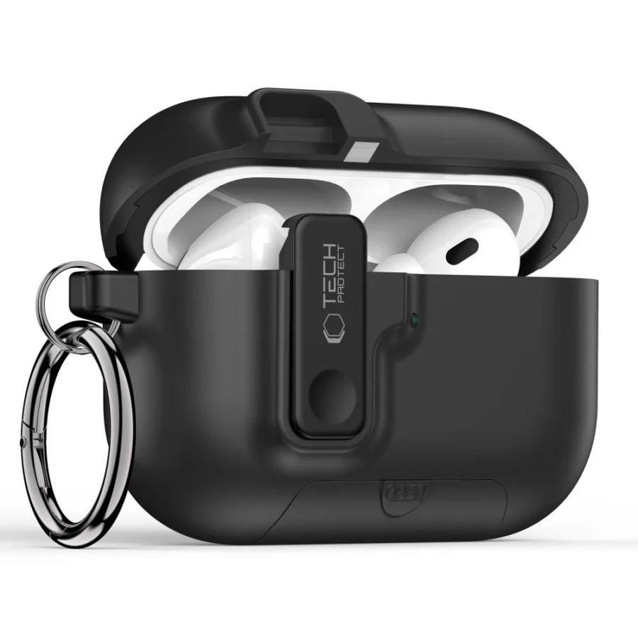 Etui Tech-Protect Slim Hook na AirPods Pro 3 - czarne