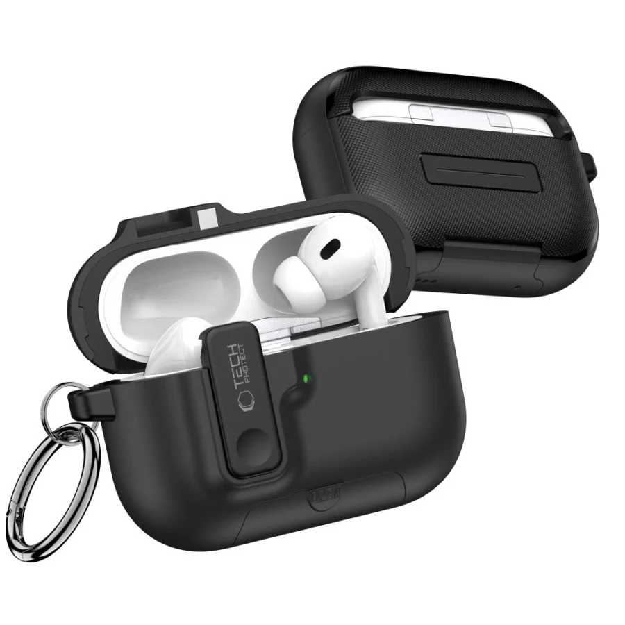 Etui Tech-Protect Slim Hook na AirPods Pro 3 - czarne