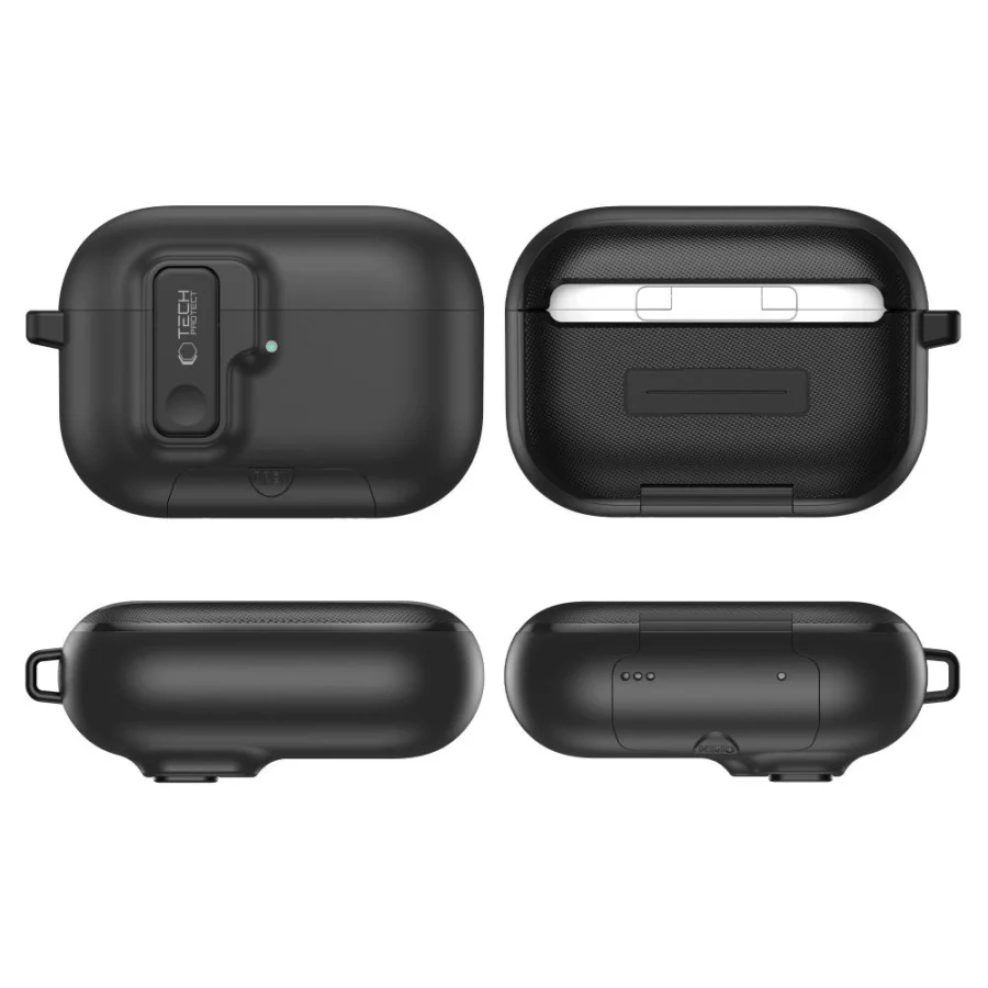 Etui Tech-Protect Slim Hook na AirPods Pro 3 - czarne