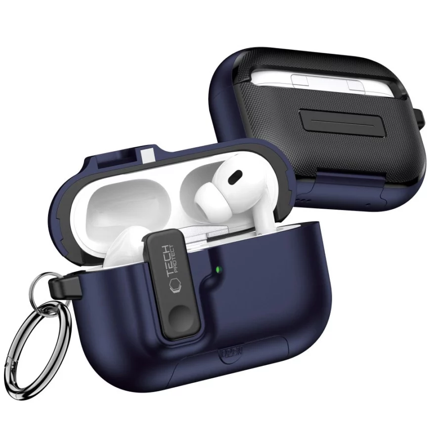 Etui Tech-Protect Slim Hook na AirPods Pro 3 - granatowe