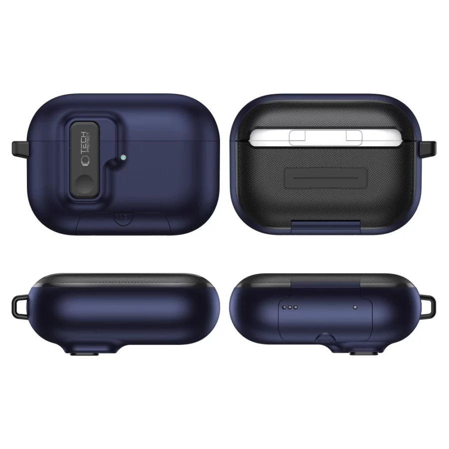 Etui Tech-Protect Slim Hook na AirPods Pro 3 - granatowe