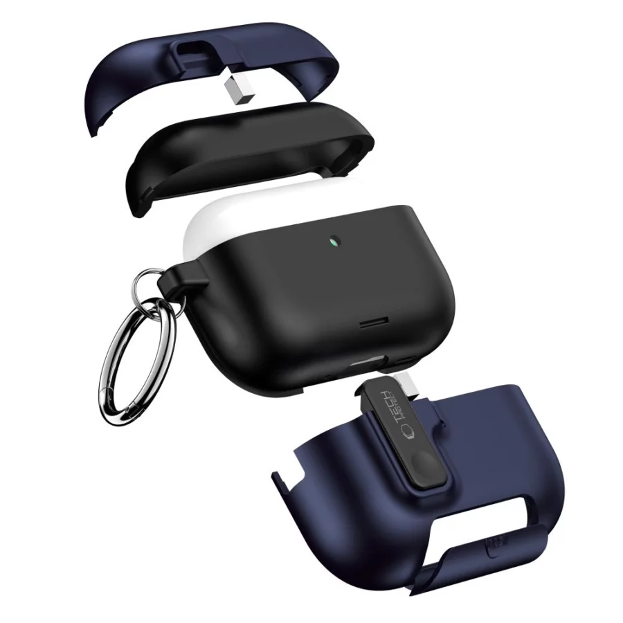 Etui Tech-Protect Slim Hook na AirPods Pro 3 - granatowe
