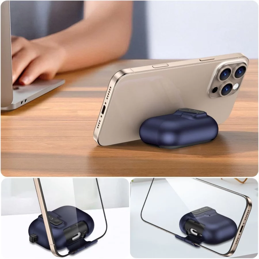 Etui Tech-Protect Slim Hook na AirPods Pro 3 - granatowe