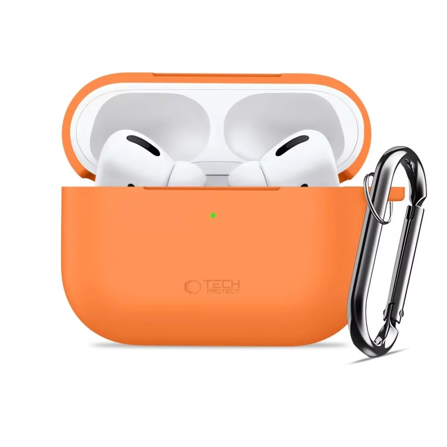 Etui Tech-Protect Silicone Hook na AirPods Pro - pomarańczowe